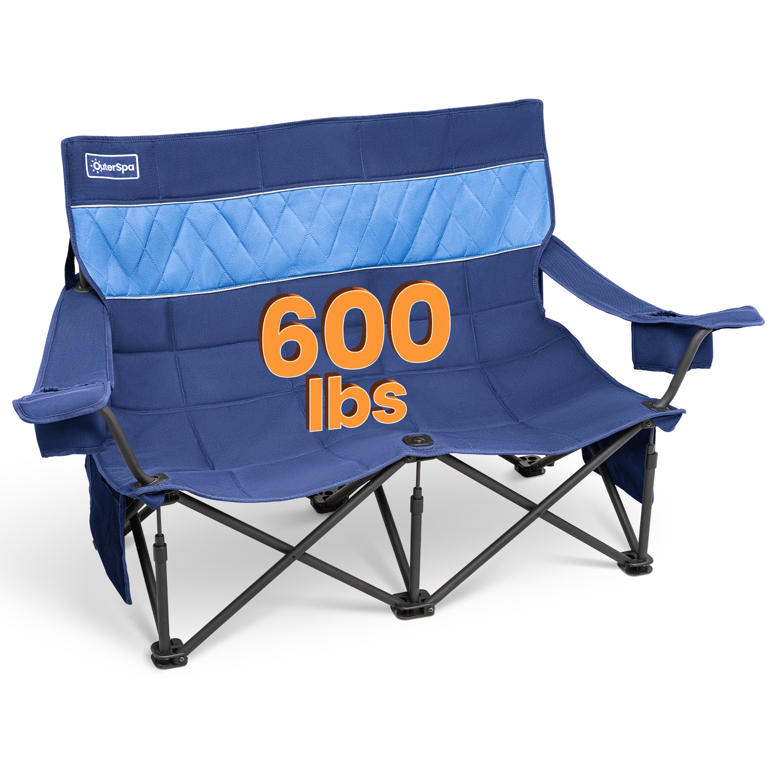 OuterSpa Camping Loveseat Supports 600lbs