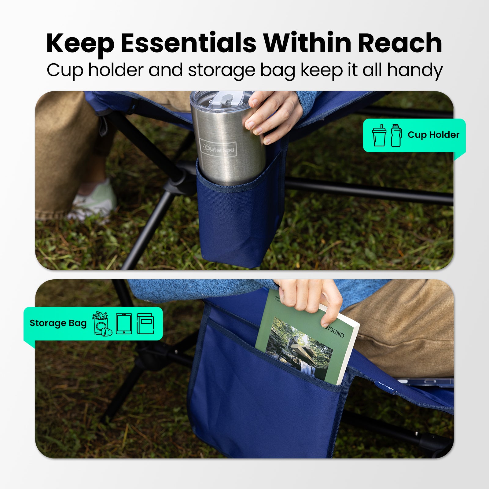 OuterSpa Reclining Camping Chair