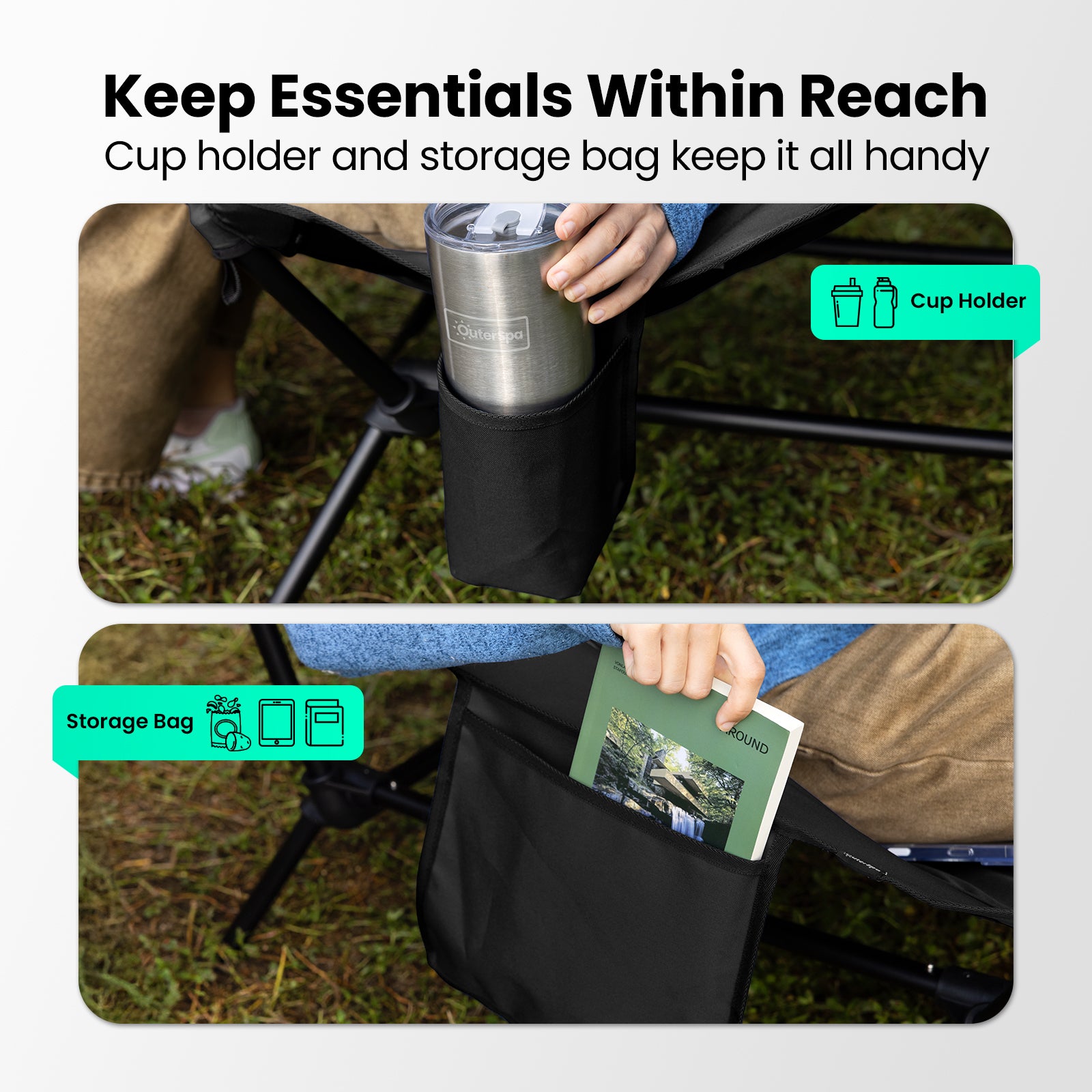 OuterSpa Reclining Camping Chair