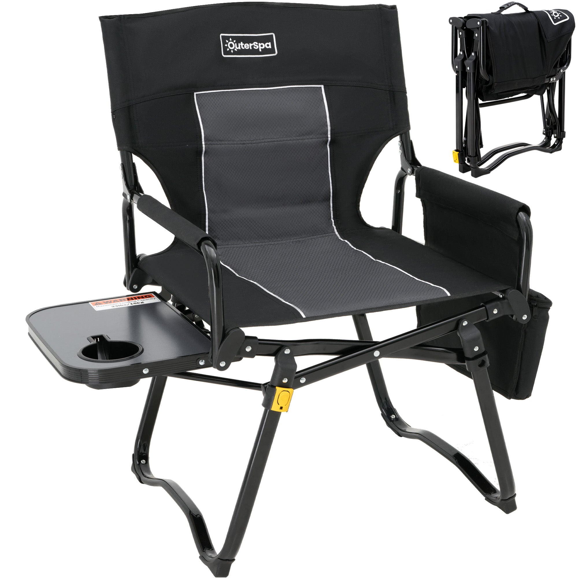 OuterSpa Directors Camping Chair, Support 400 lbs