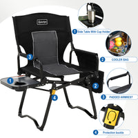 OuterSpa Directors Camping Chair, Support 400 lbs