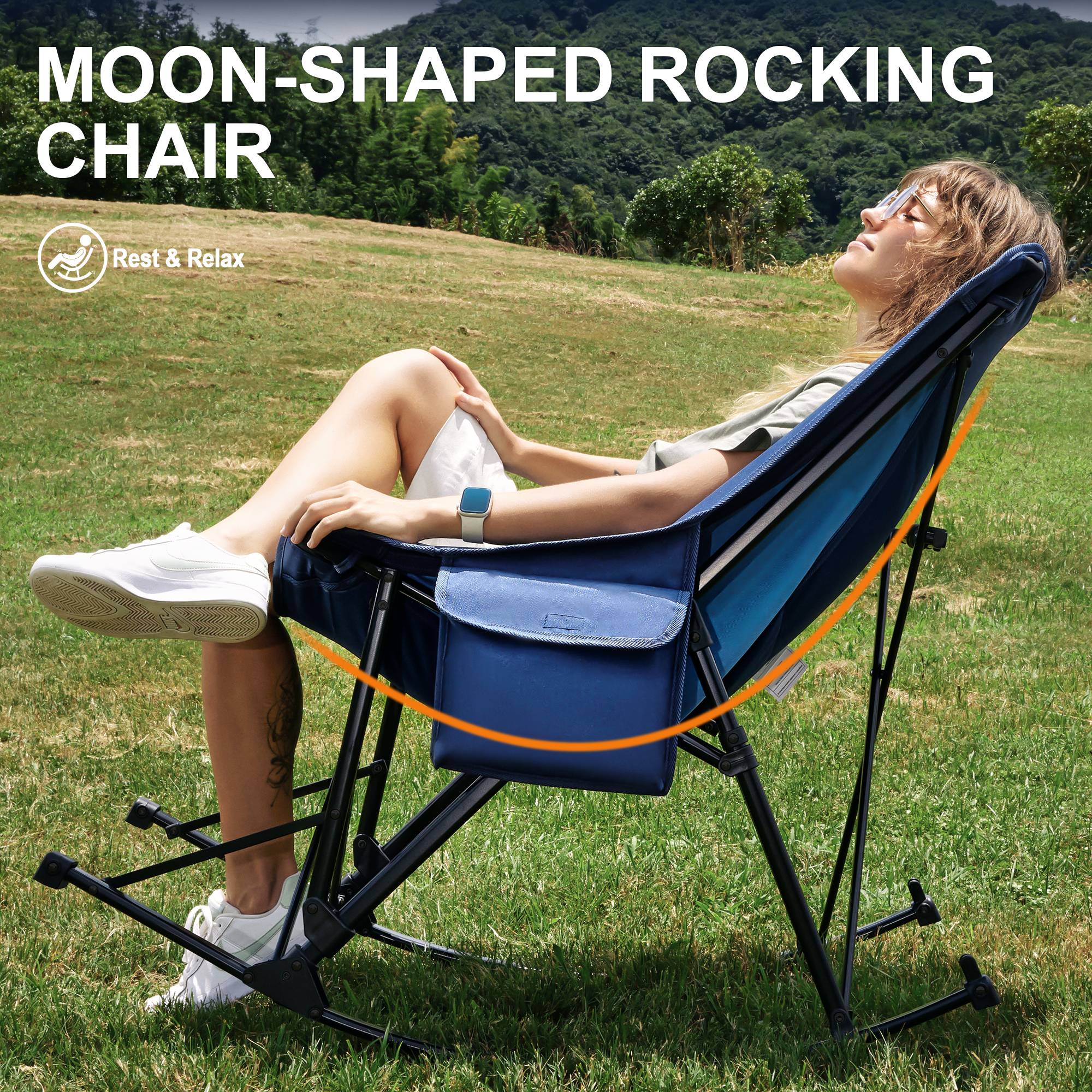 OuterSpa Oversized Camping Rocking Chair