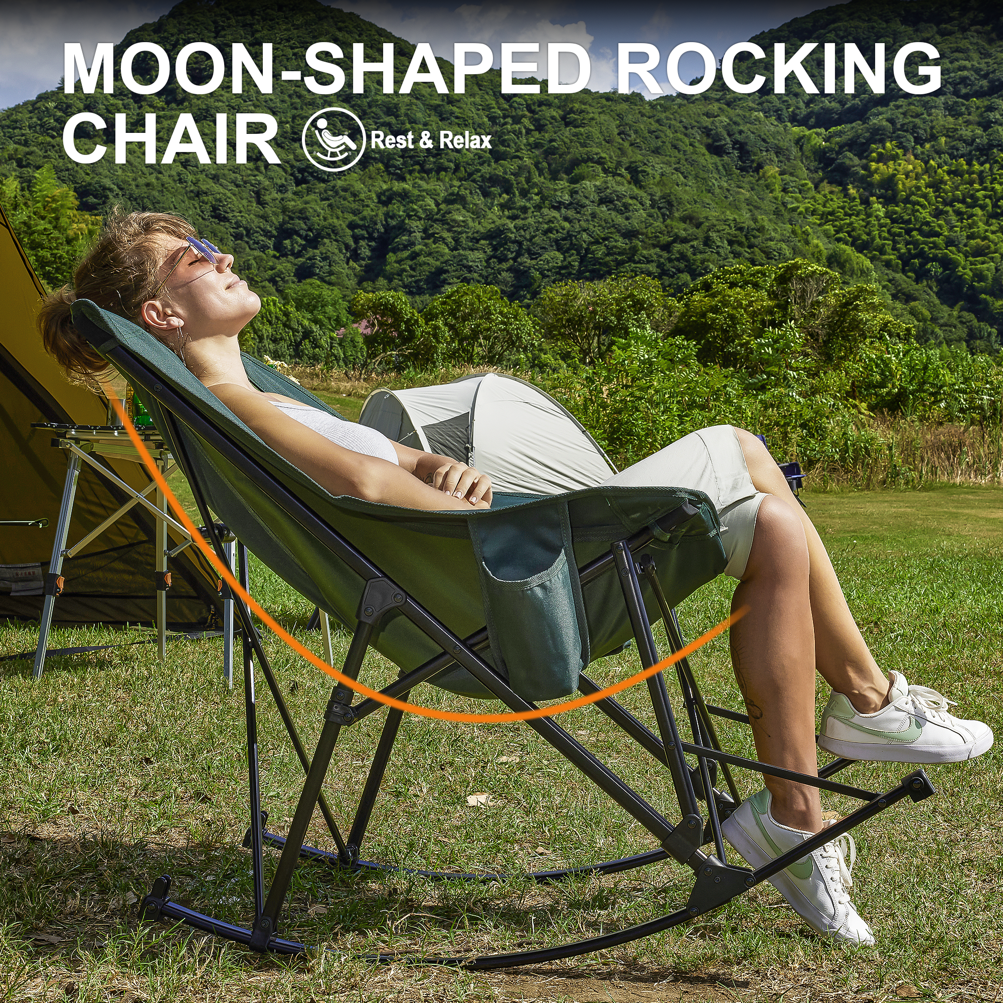 OuterSpa Oversized Camping Rocking Chair