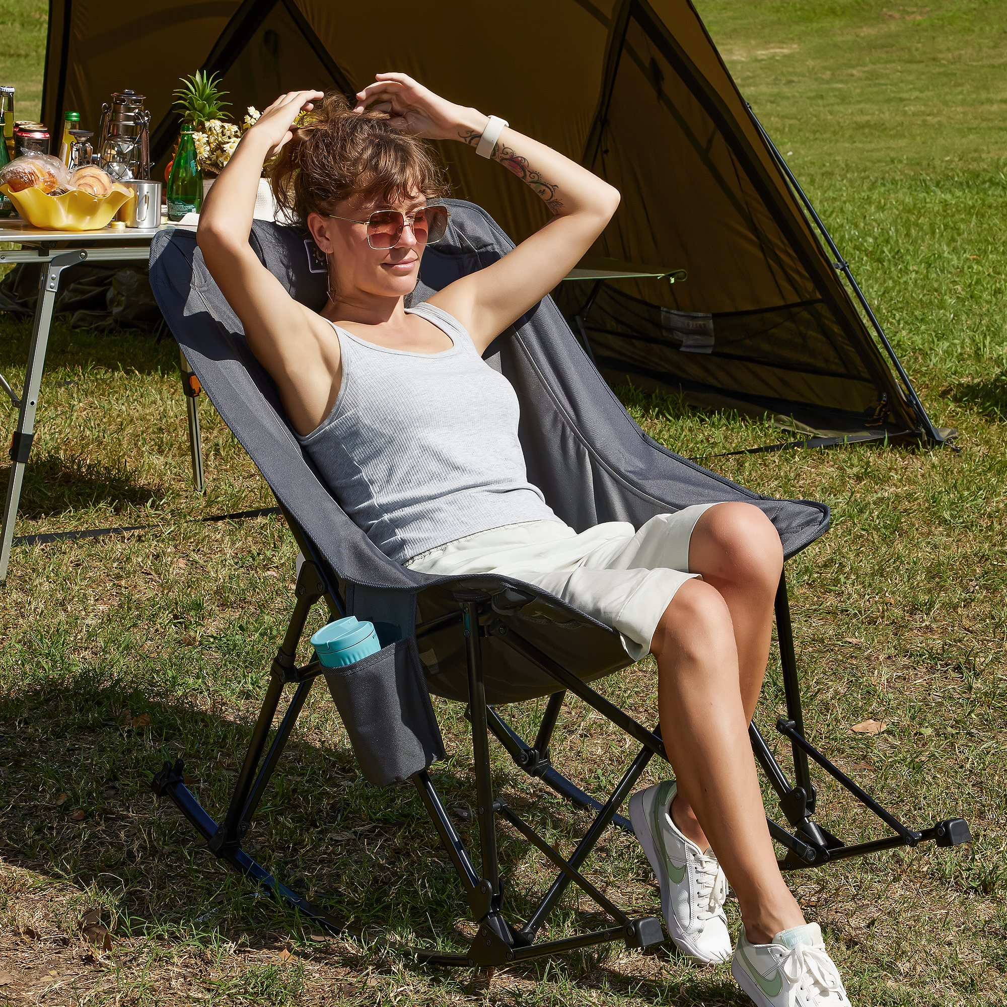 OuterSpa Oversized Camping Rocking Chair