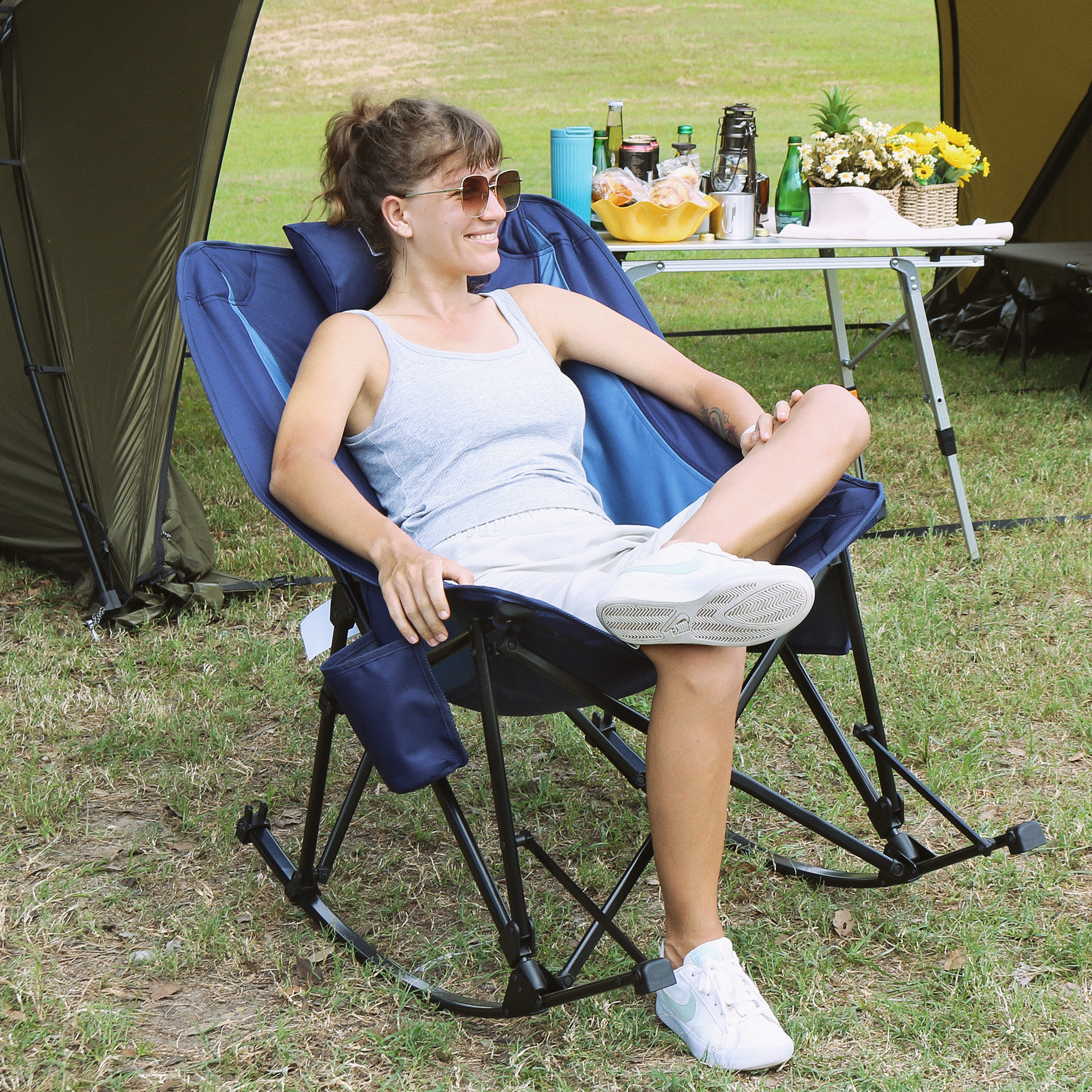 OuterSpa Oversized Camping Rocking Chair