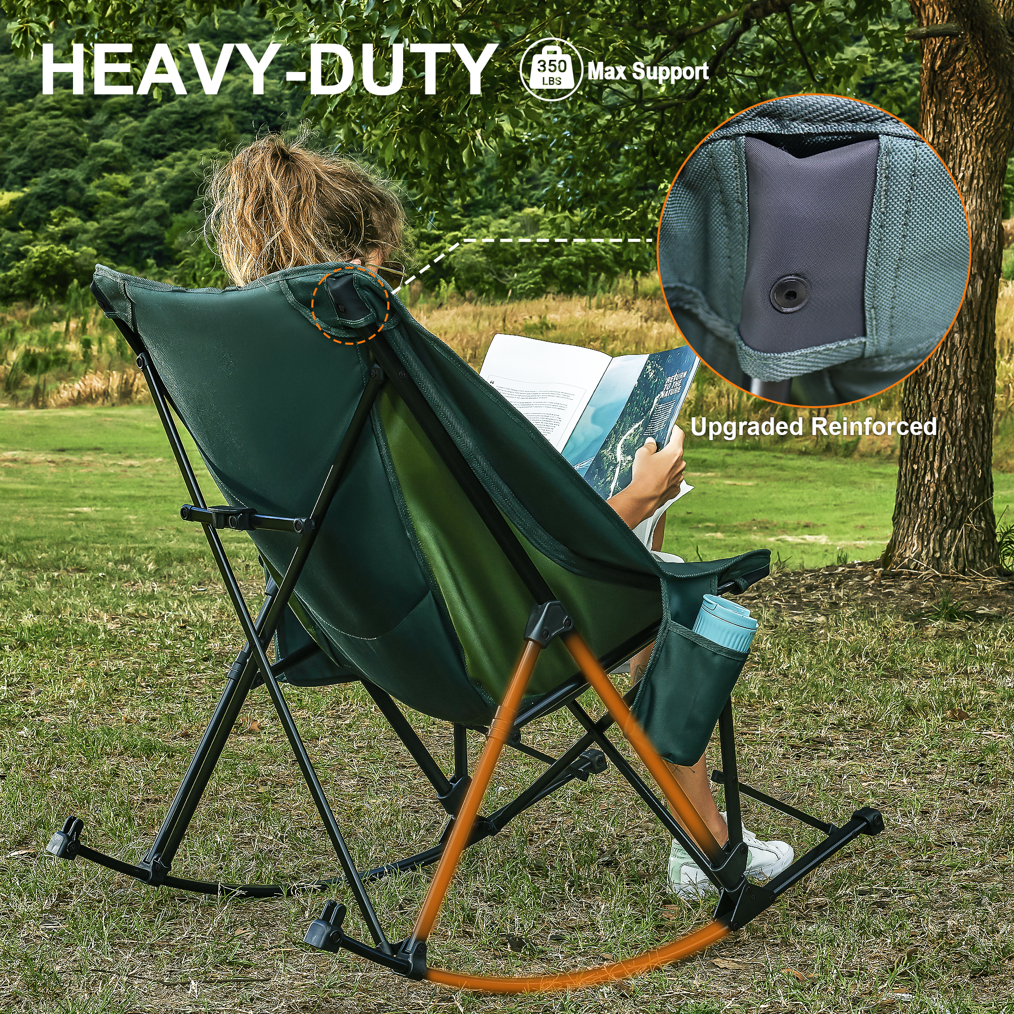 OuterSpa Oversized Camping Rocking Chair