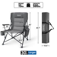 OuterSpa Oversized Foldable Chairs, Support up to 500LBS