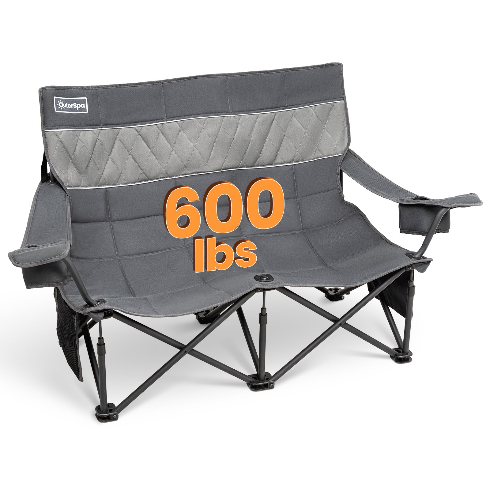 OuterSpa Camping Loveseat Supports 600lbs