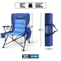 OuterSpa Oversized Foldable Chairs, Support up to 500LBS