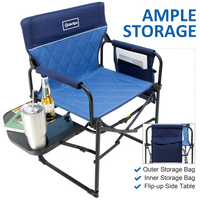 OuterSpa Camping Directors Chair, Support 350 lbs