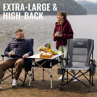OuterSpa Oversized Foldable Chairs, Support up to 500LBS