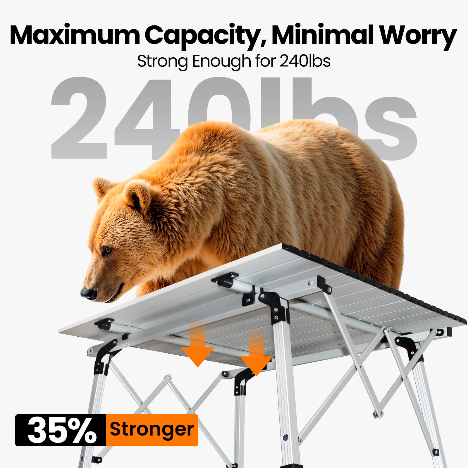 OuterSpa Portable Camping Table, Square 28"*28"