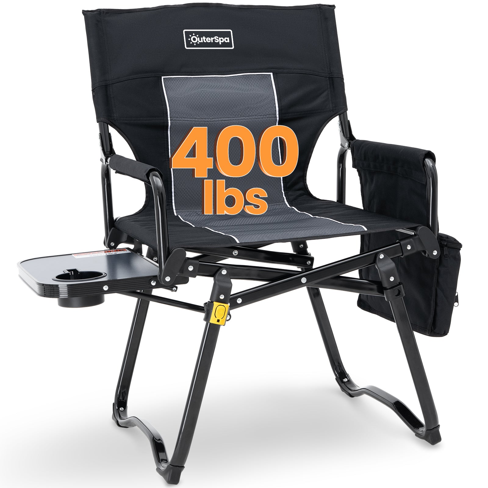 OuterSpa Directors Camping Chair, Support 400 lbs
