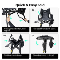 OuterSpa Directors Camping Chair, Support 400 lbs