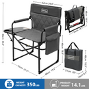 OuterSpa Camping Directors Chair, Support 350 lbs