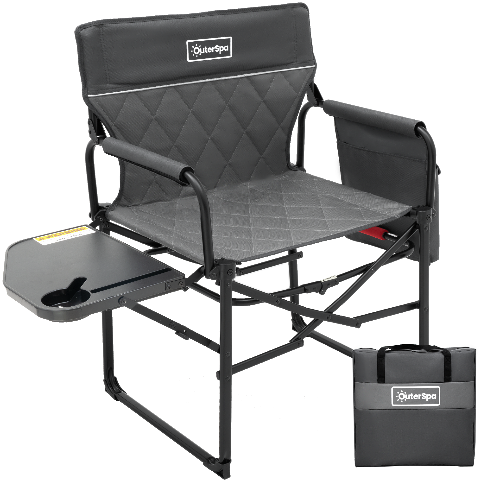 OuterSpa Camping Directors Chair, Support 350 lbs