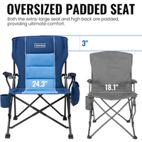 OuterSpa Oversized Foldable Chairs, Support up to 500LBS