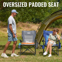 OuterSpa Oversized Foldable Chairs, Support up to 500LBS